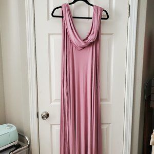 Lulu's Pink Convertible Maxi Bridesmaids Dress "Tricks of the Trade"